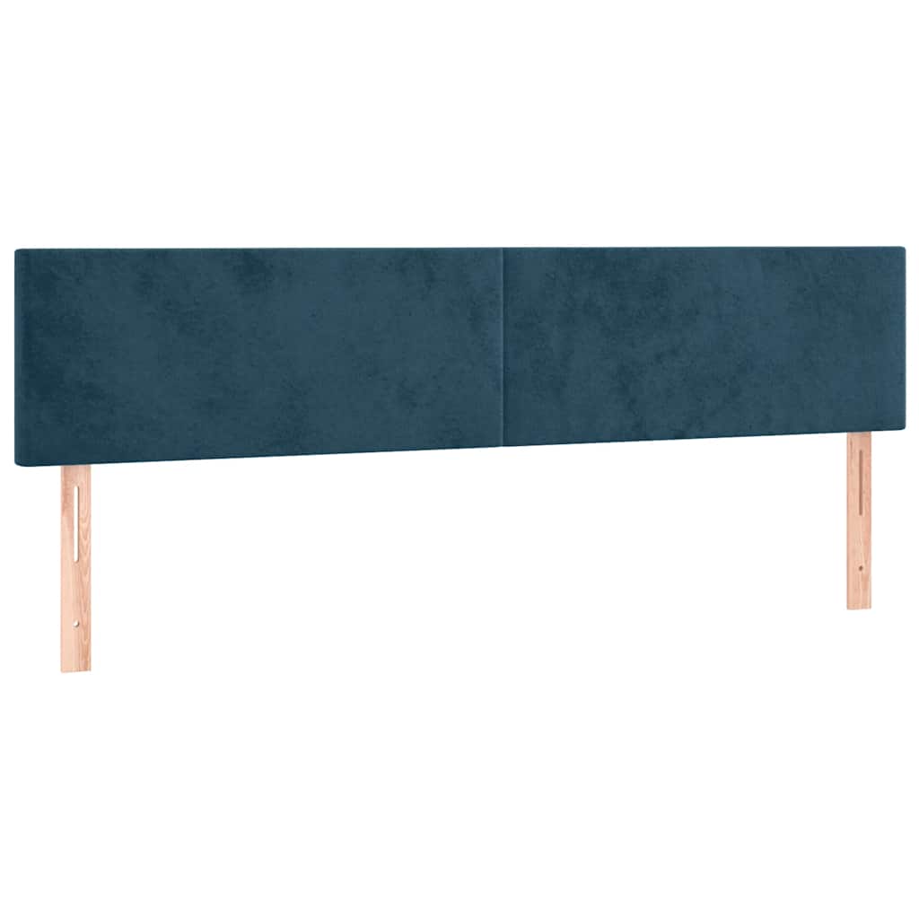 Têtes de lit Bleu foncé 160 x 5 x 78/88 cm Velours - XIOS