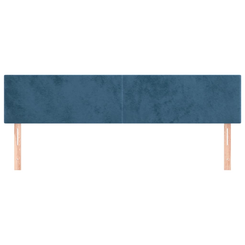 Têtes de lit 2 pcs Bleu foncé 80x5x78/88 cm Velours - XIOS