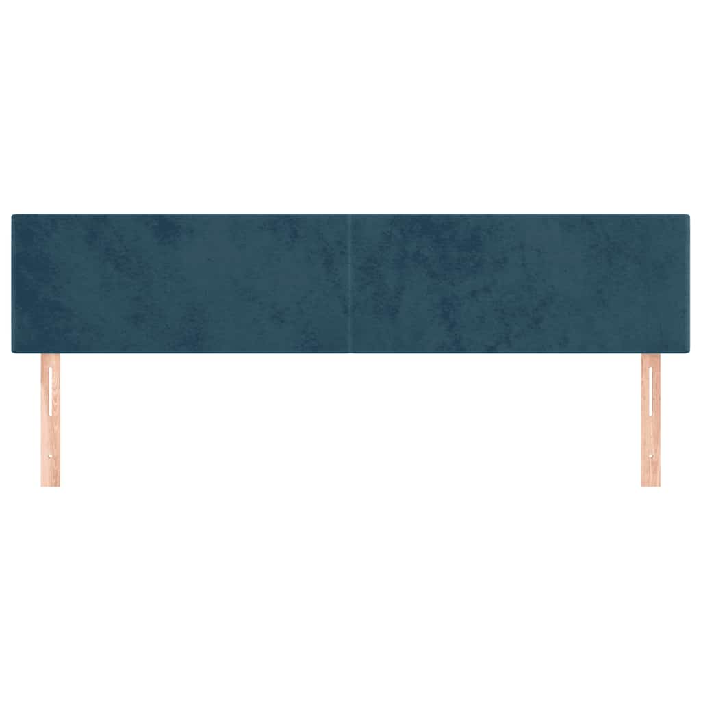 Têtes de lit Bleu foncé 160 x 5 x 78/88 cm Velours - XIOS
