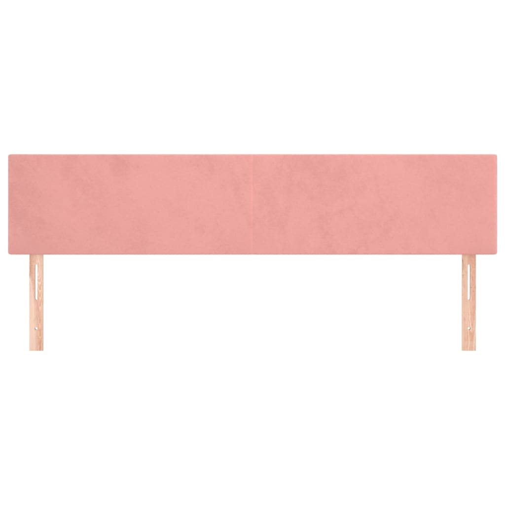 Têtes de lit 2 pcs Rose 80x5x78/88 cm Velours - XIOS