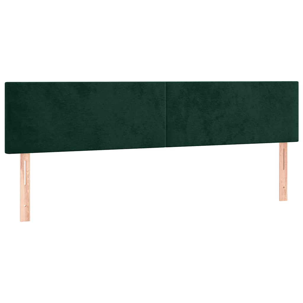 Têtes de lit 2 pcs Vert foncé 90x5x78/88 cm Velours - XIOS