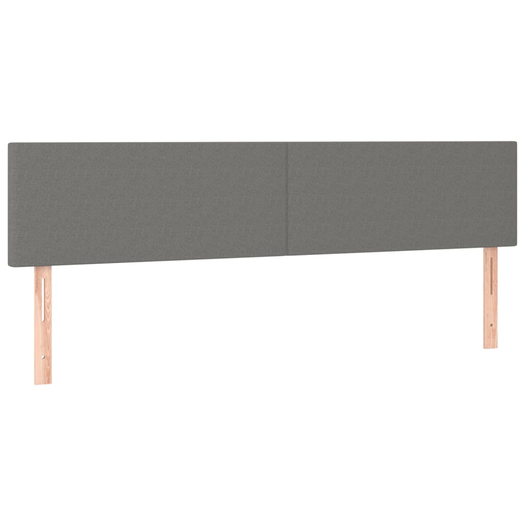 Têtes de lit 2 pcs Gris foncé 100x5x78/88 cm Tissu - XIOS