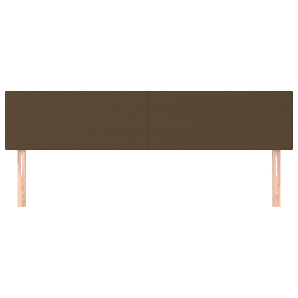 Têtes de lit 2 pcs Marron Foncé 100x5x78/88 cm Tissu - XIOS