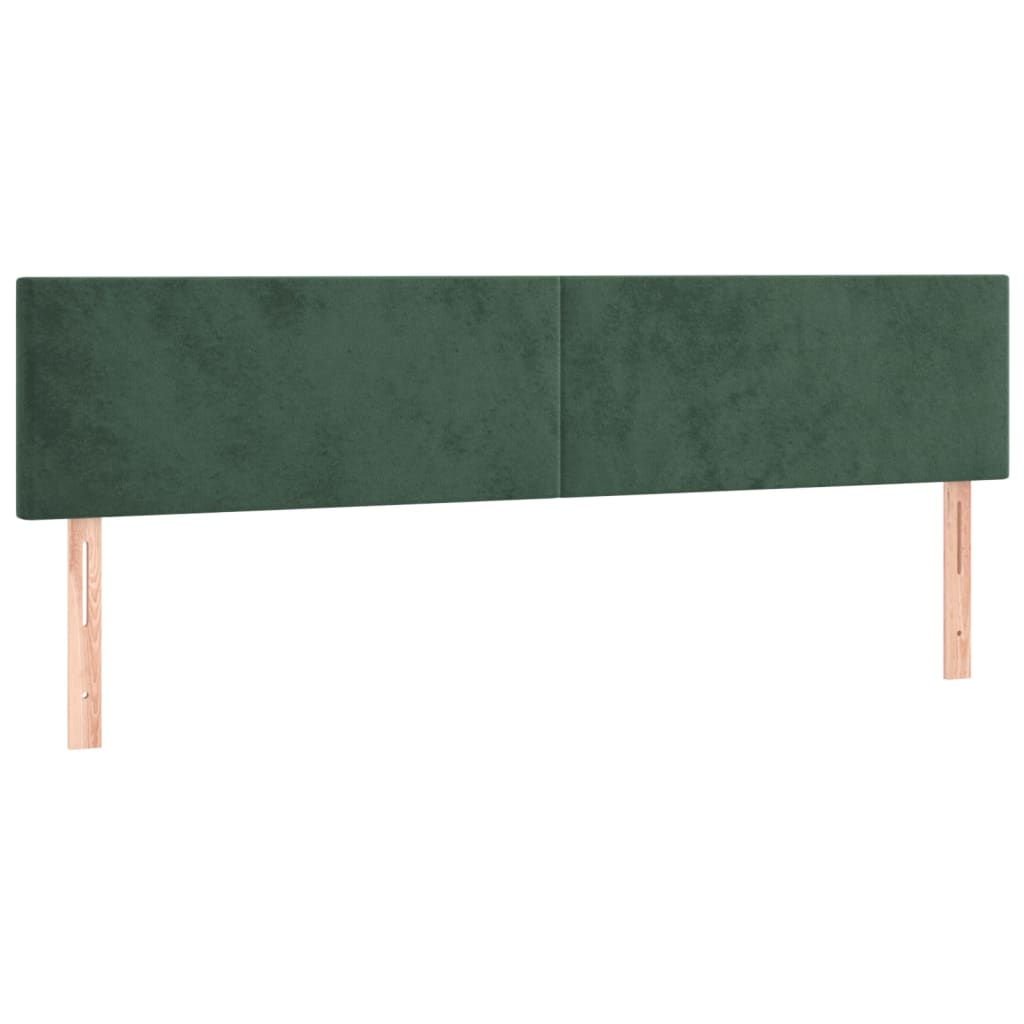 Têtes de lit 2 pcs Vert foncé 100x5x78/88 cm Velours - XIOS