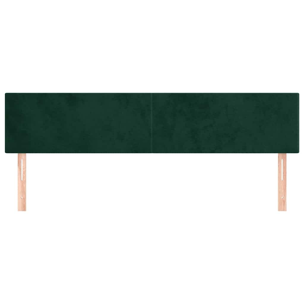 Têtes de lit Vert foncé 200x5x78/88 cm Velours - XIOS