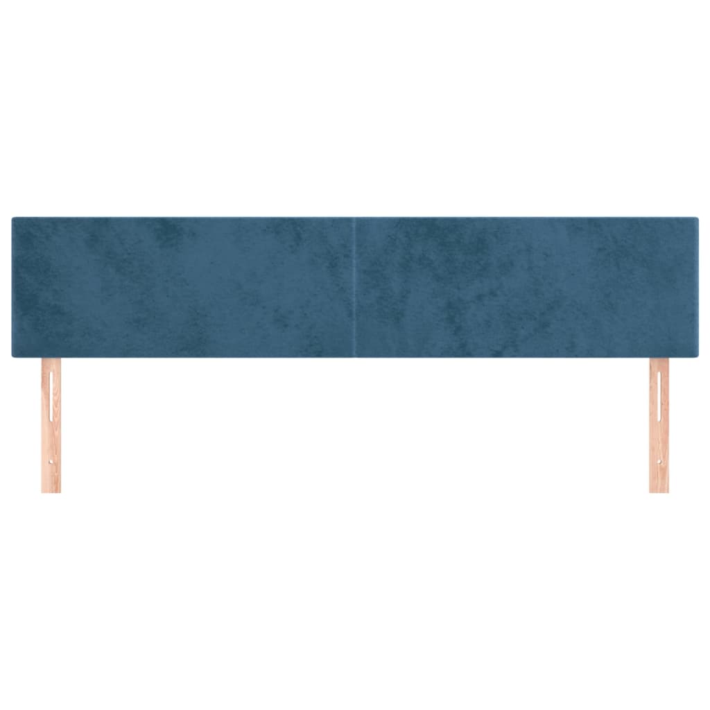 Têtes de lit 2 pcs Bleu foncé 100x5x78/88 cm Velours - XIOS