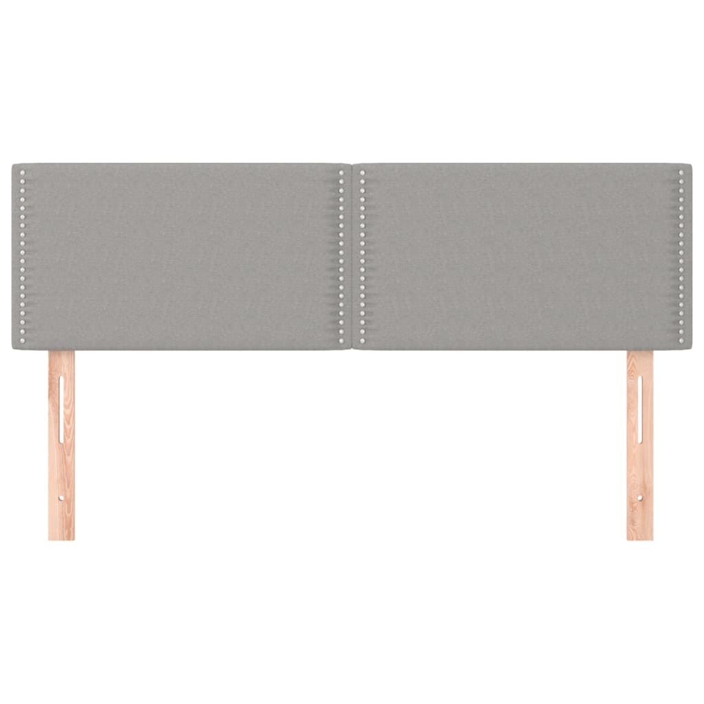 Têtes de lit 2 pcs Gris clair 72x5x78/88 cm Tissu - XIOS