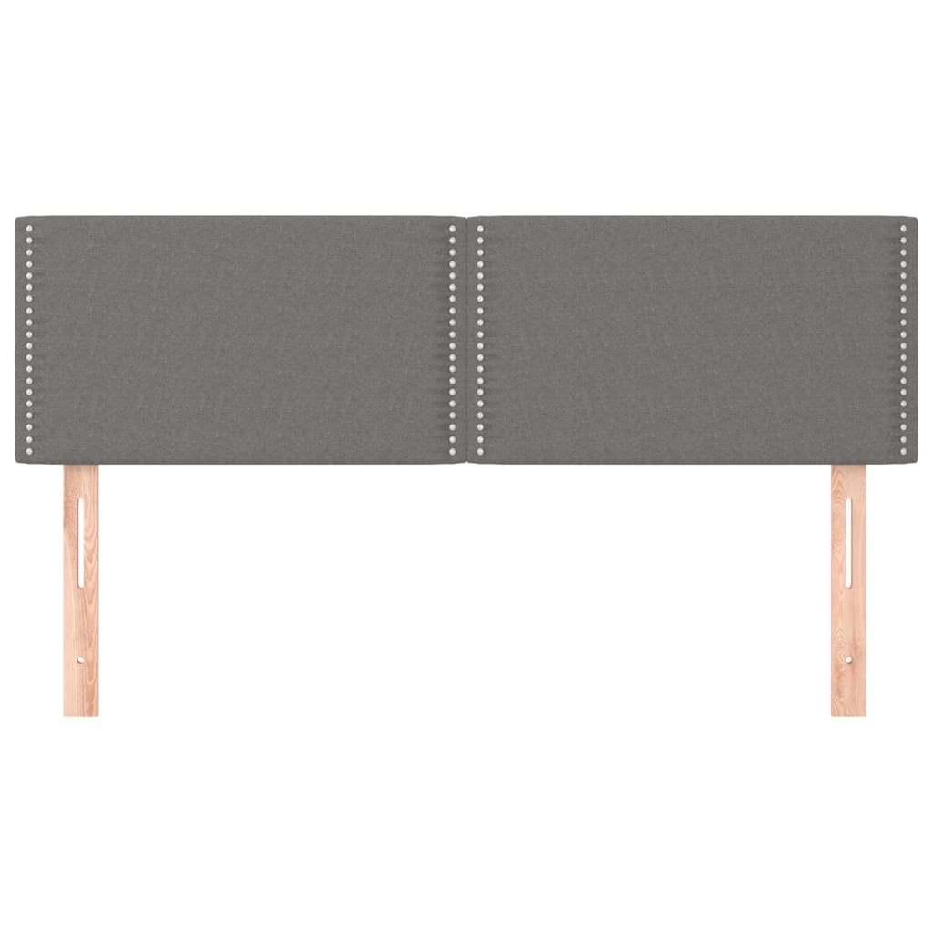 Têtes de lit 2 pcs Gris foncé 72x5x78/88 cm Tissu - XIOS