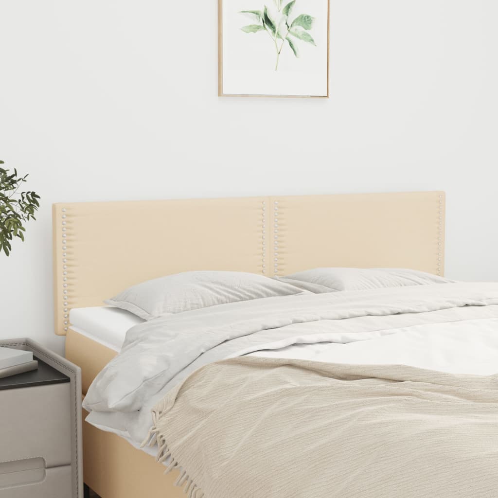 Têtes de lit Crème 144x5x78/88 cm Tissu - XIOS