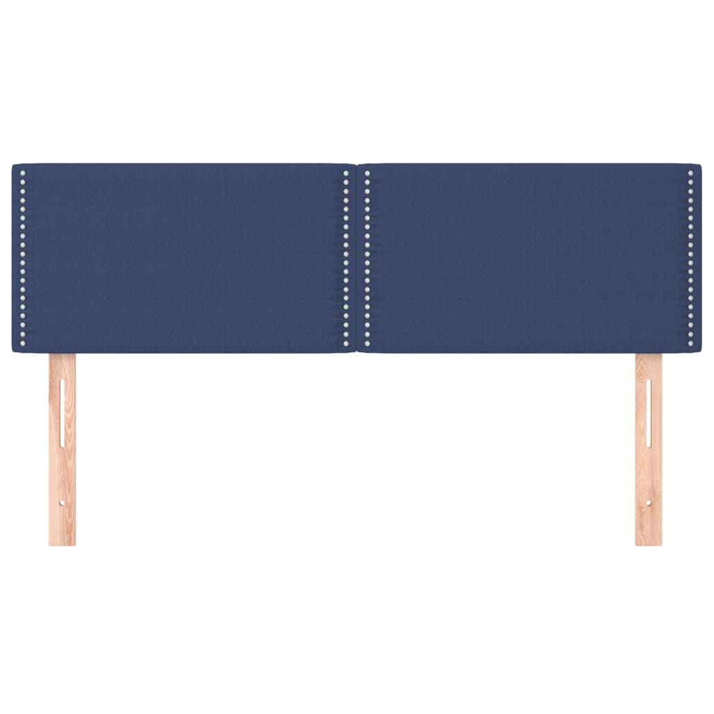 Têtes de lit 2 pcs Bleu 72x5x78/88 cm Tissu - XIOS