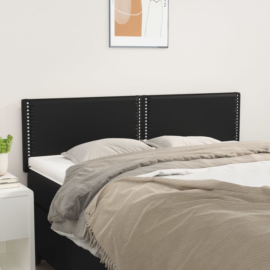 Têtes de lit Noir 144 x 5 x 78/88 cm Similicuir - XIOS