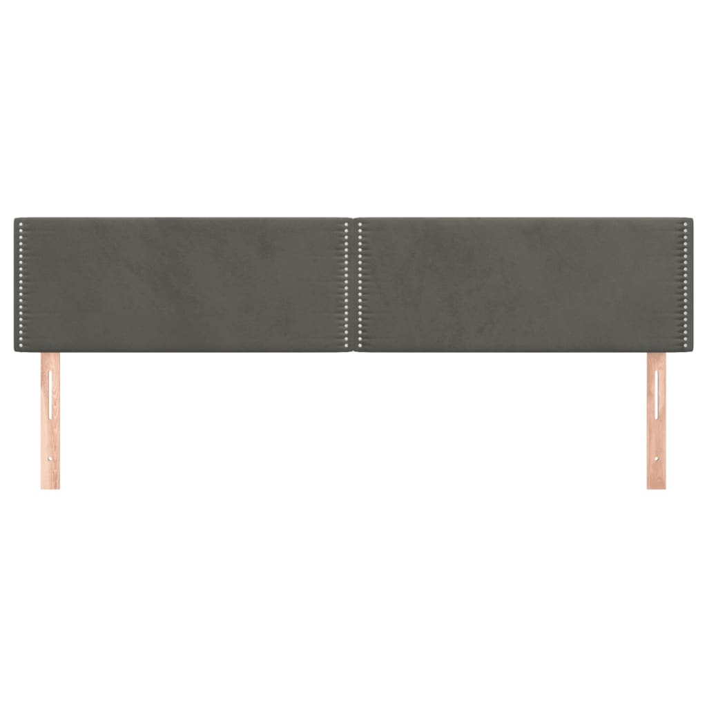 Têtes de lit Gris foncé 160x5x78/88 cm Velours - XIOS