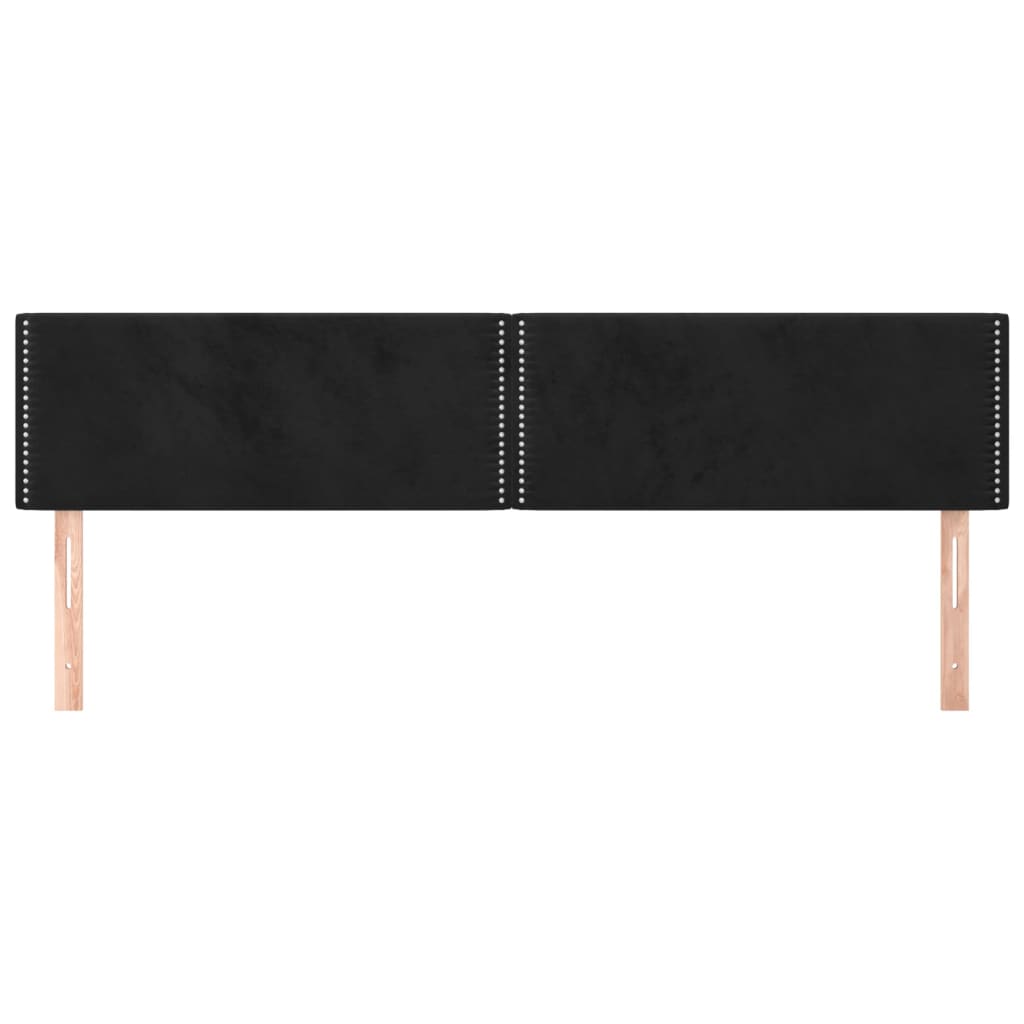 Têtes de lit Noir 160 x 5 x 78/88 cm Velours - XIOS