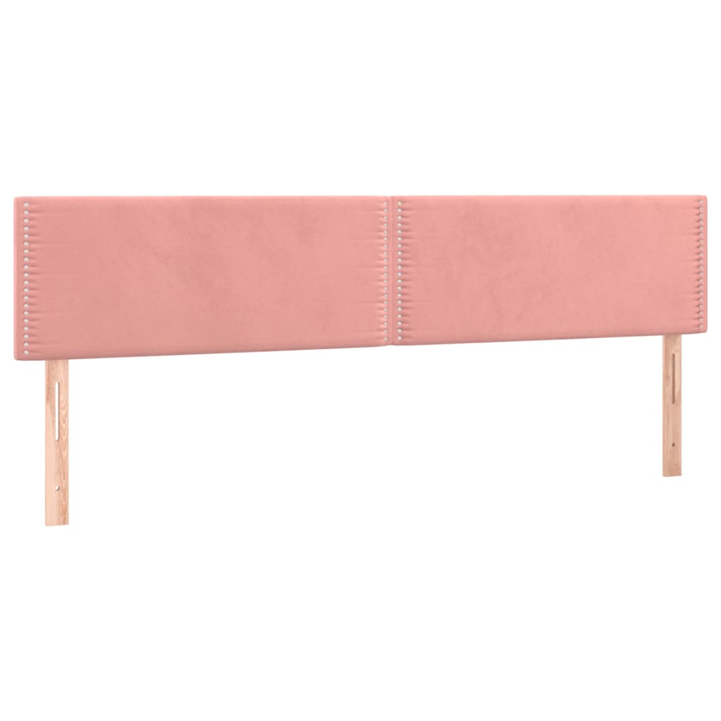 Têtes de lit 2 pcs Rose 80x5x78/88 cm Velours - XIOS