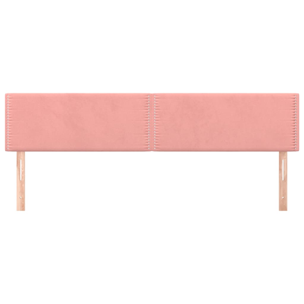 Têtes de lit 2 pcs Rose 80x5x78/88 cm Velours - XIOS