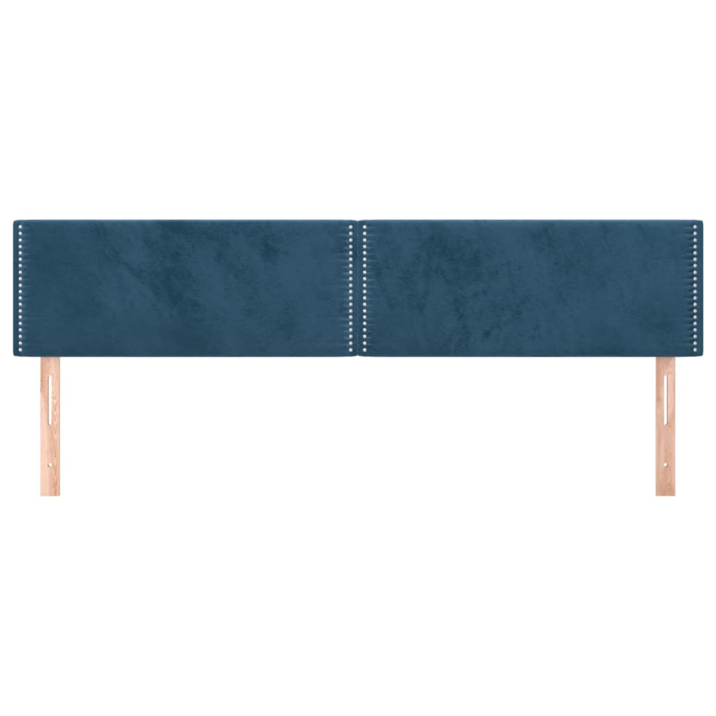 Têtes de lit 2 pcs Bleu foncé 90x5x78/88 cm Velours - XIOS