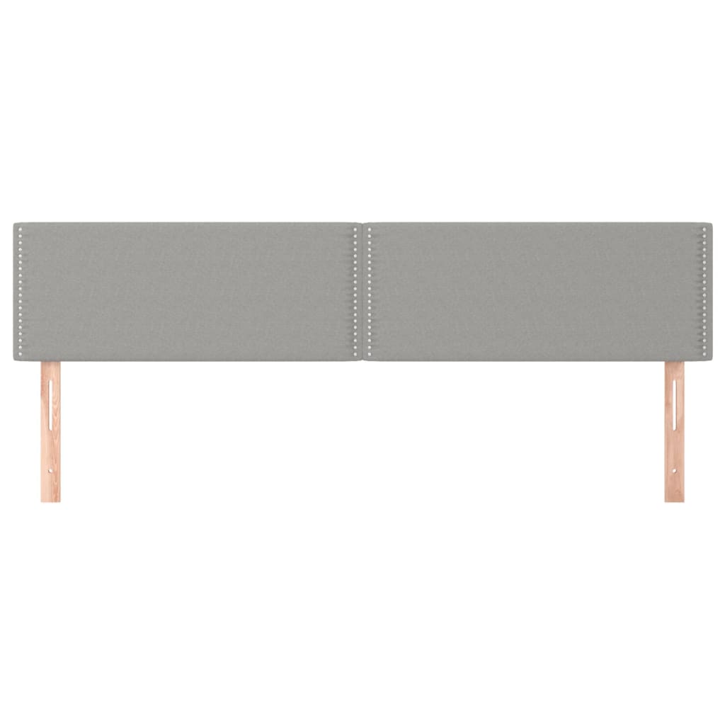 Têtes de lit 2 pcs Gris clair 100x5x78/88 cm Tissu - XIOS