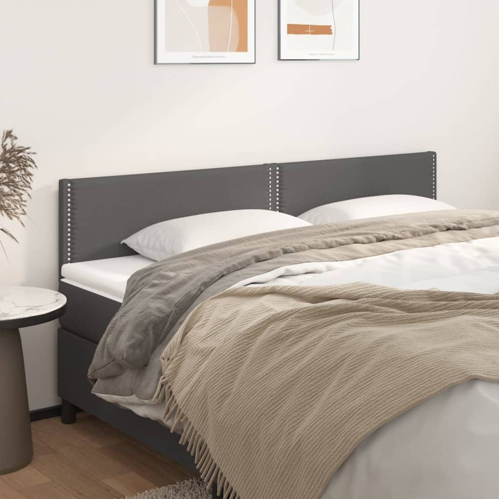 Têtes de lit 2 pcs Gris 100x5x78/88 cm Similicuir - XIOS