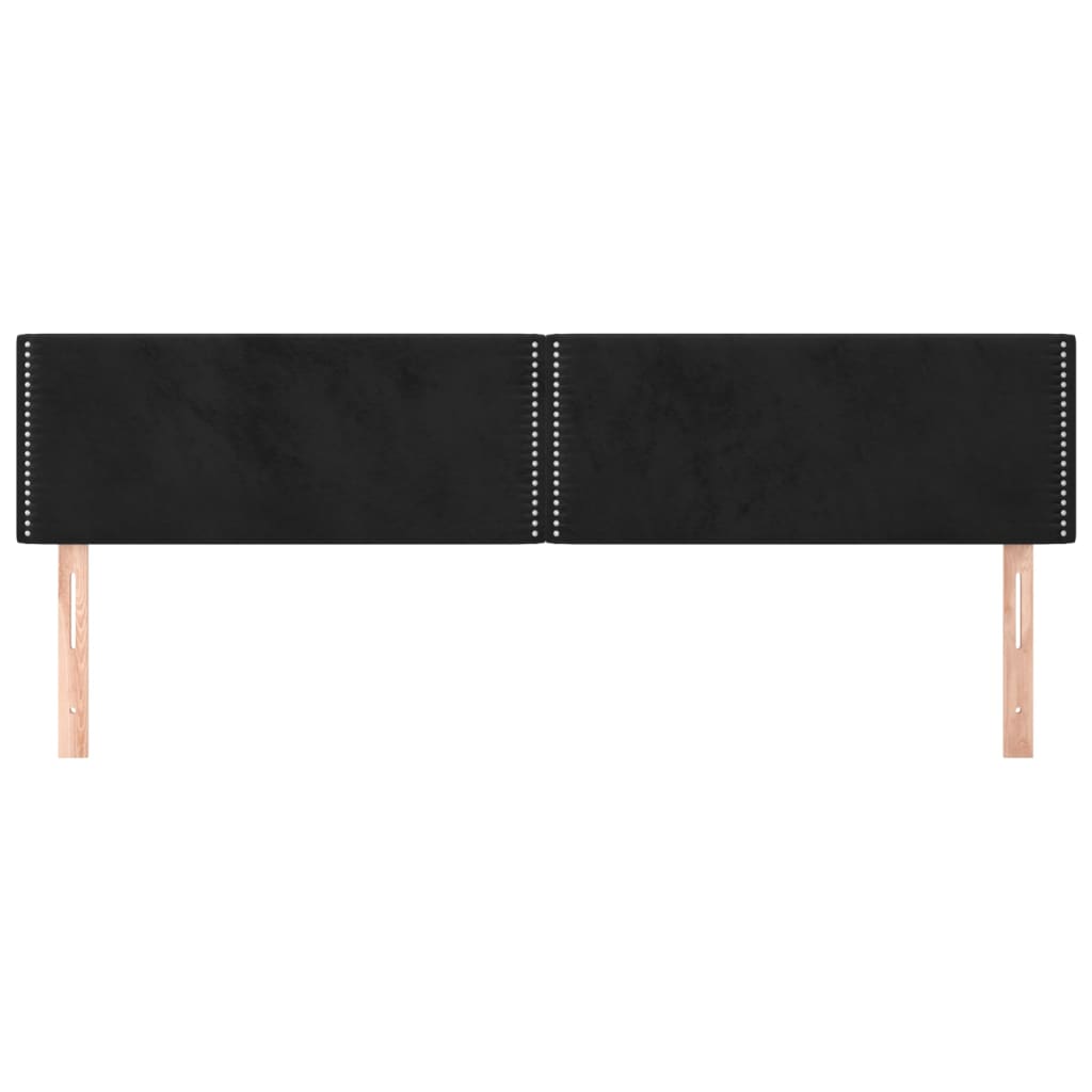 Têtes de lit Noir 200 x 5 x 78/88 cm Velours - XIOS
