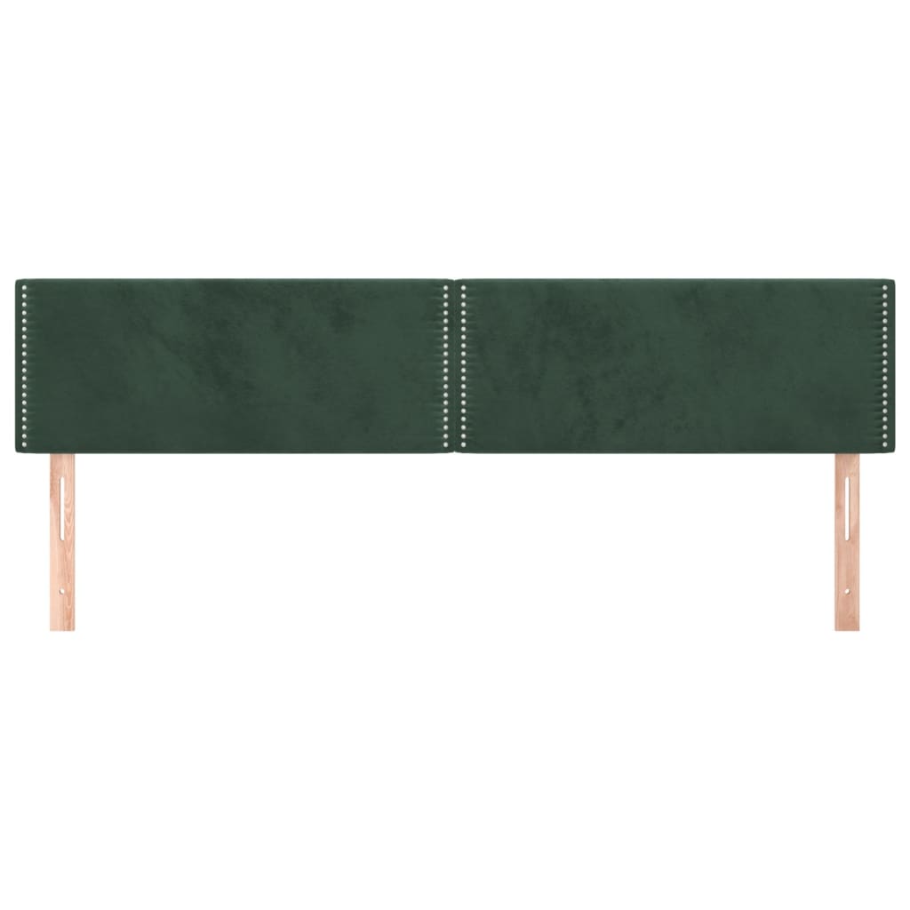Têtes de lit 2 pcs Vert foncé 100x5x78/88 cm Velours - XIOS