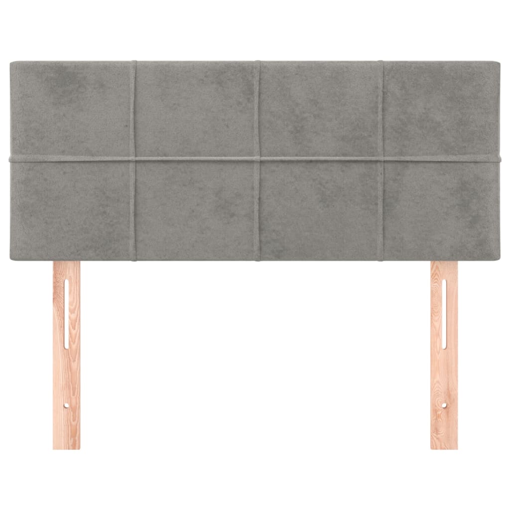 Tête de lit Gris clair 100x5x78/88 cm Velours - XIOS
