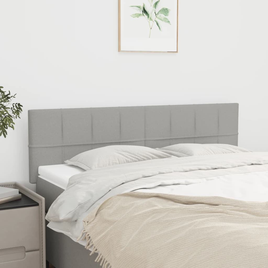 Têtes de lit Gris clair 144x5x78/88 cm Tissu - XIOS