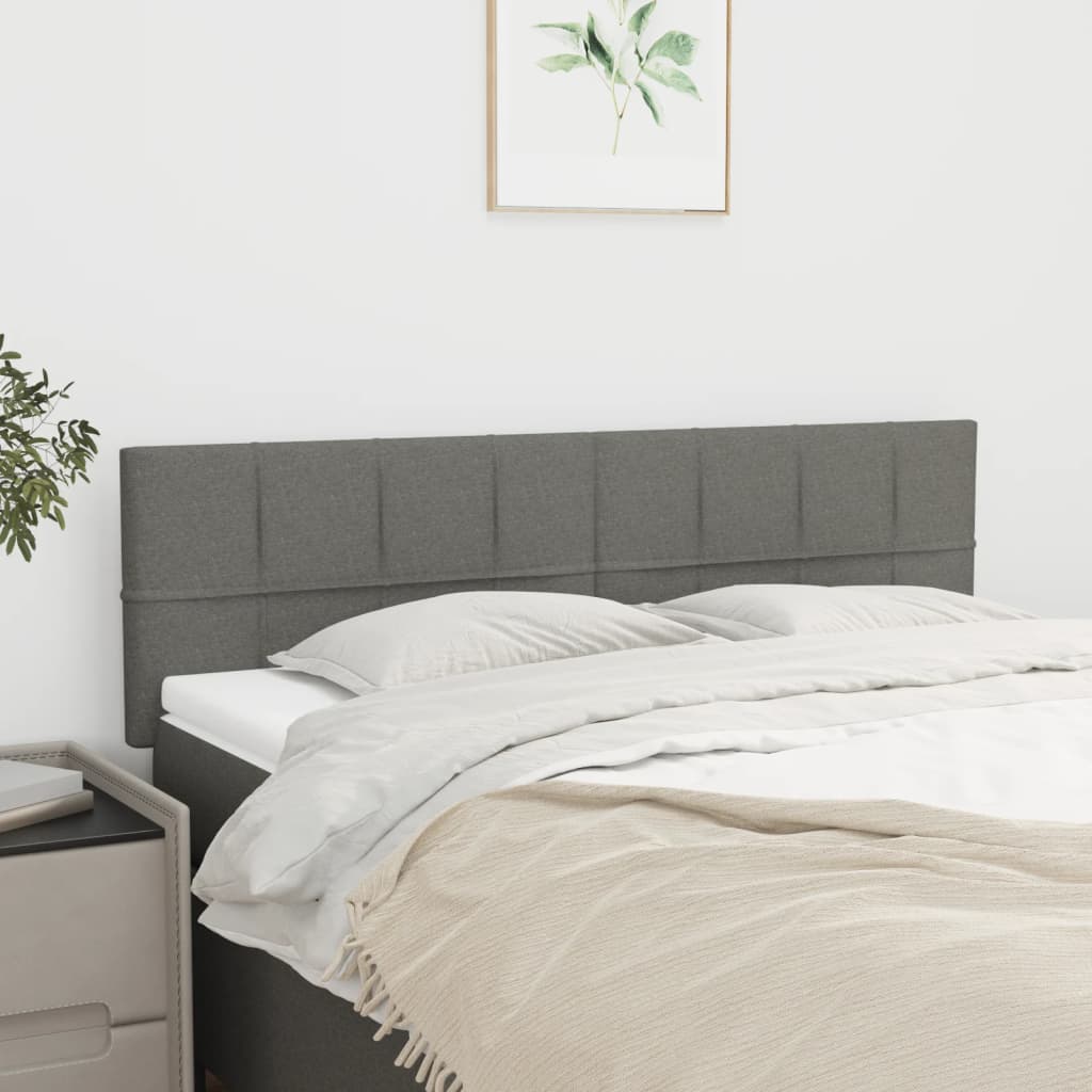 Têtes de lit Gris foncé 144x5x78/88 cm Tissu - XIOS