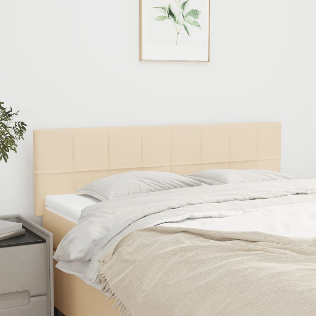 Têtes de lit Crème 144x5x78/88 cm Tissu - XIOS