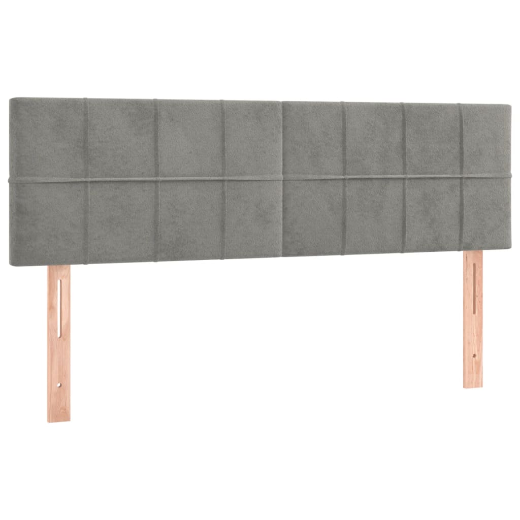 Têtes de lit Gris clair 144x5x78/88 cm Velours - XIOS