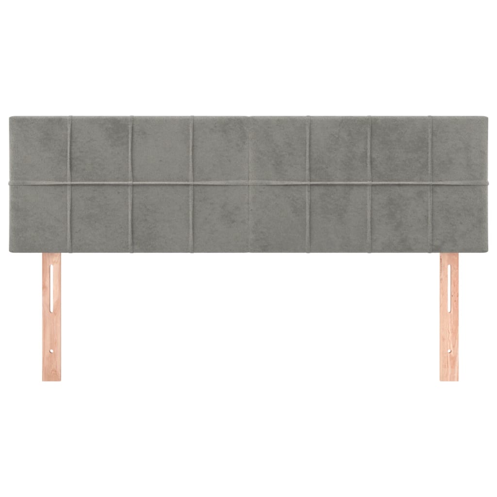 Têtes de lit Gris clair 144x5x78/88 cm Velours - XIOS