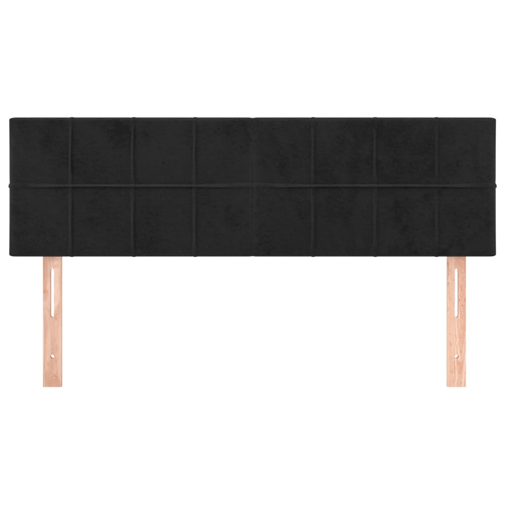 Têtes de lit Noir 144 x 5 x 78/88 cm Velours - XIOS