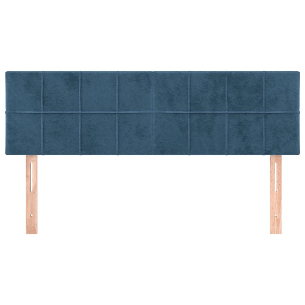 Têtes de lit 2 pcs Bleu foncé 72x5x78/88 cm Velours - XIOS
