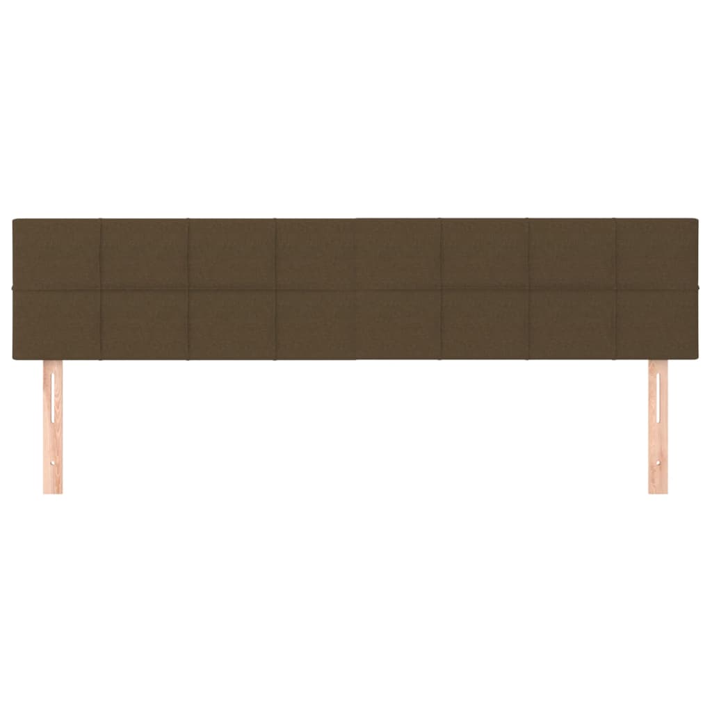 Têtes de lit 2 pcs Marron Foncé 80x5x78/88 cm Tissu - XIOS