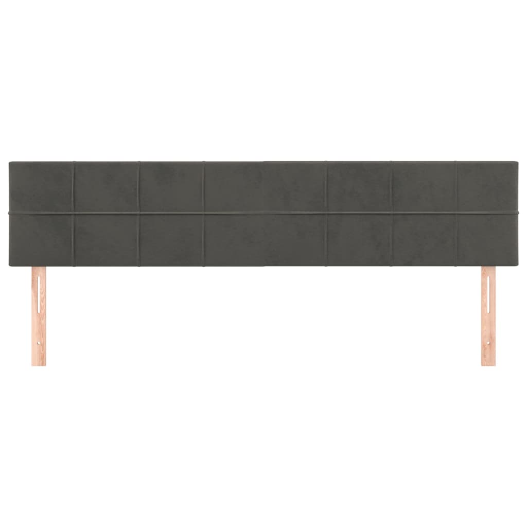 Têtes de lit Gris foncé 160x5x78/88 cm Velours - XIOS