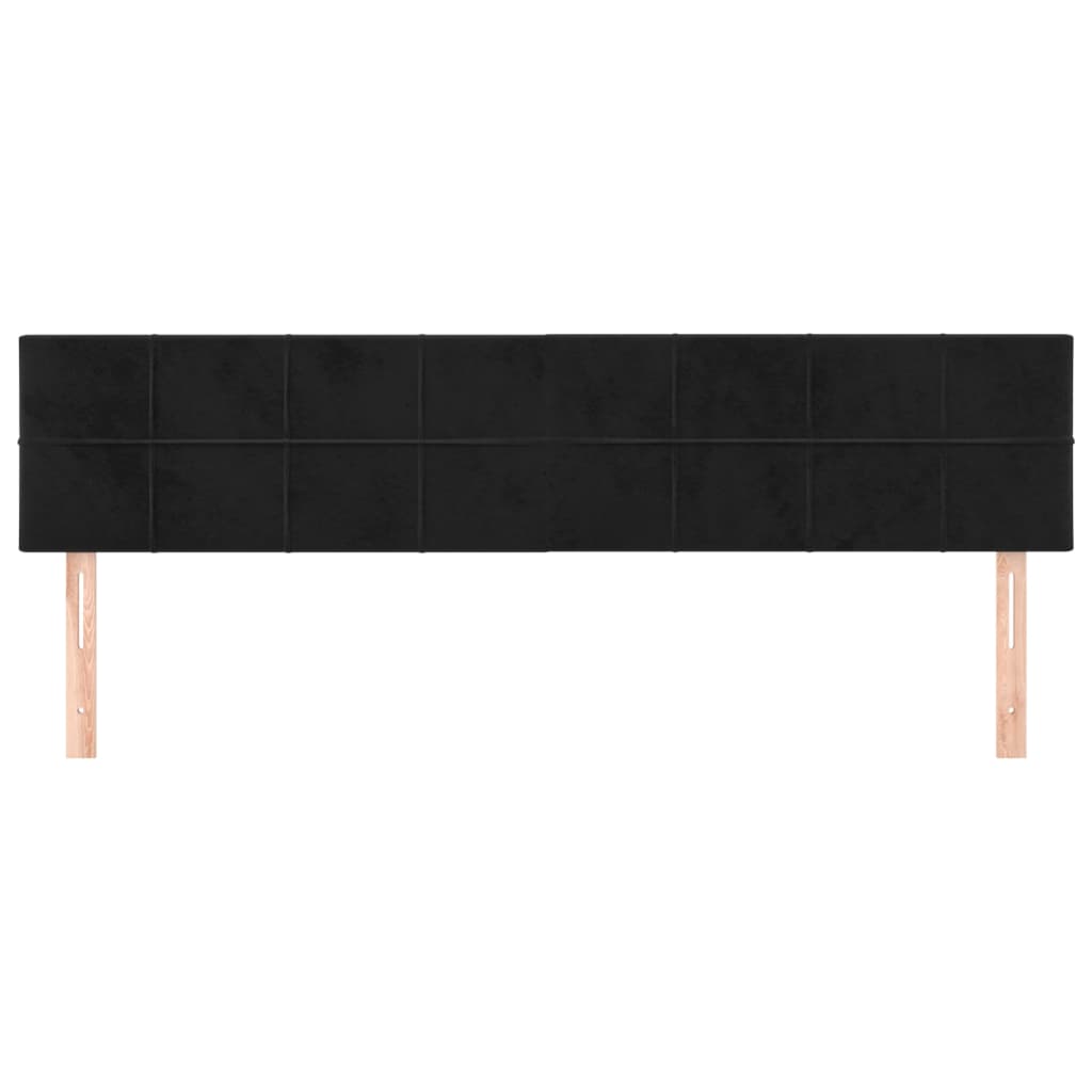 Têtes de lit Noir 160 x 5 x 78/88 cm Velours - XIOS