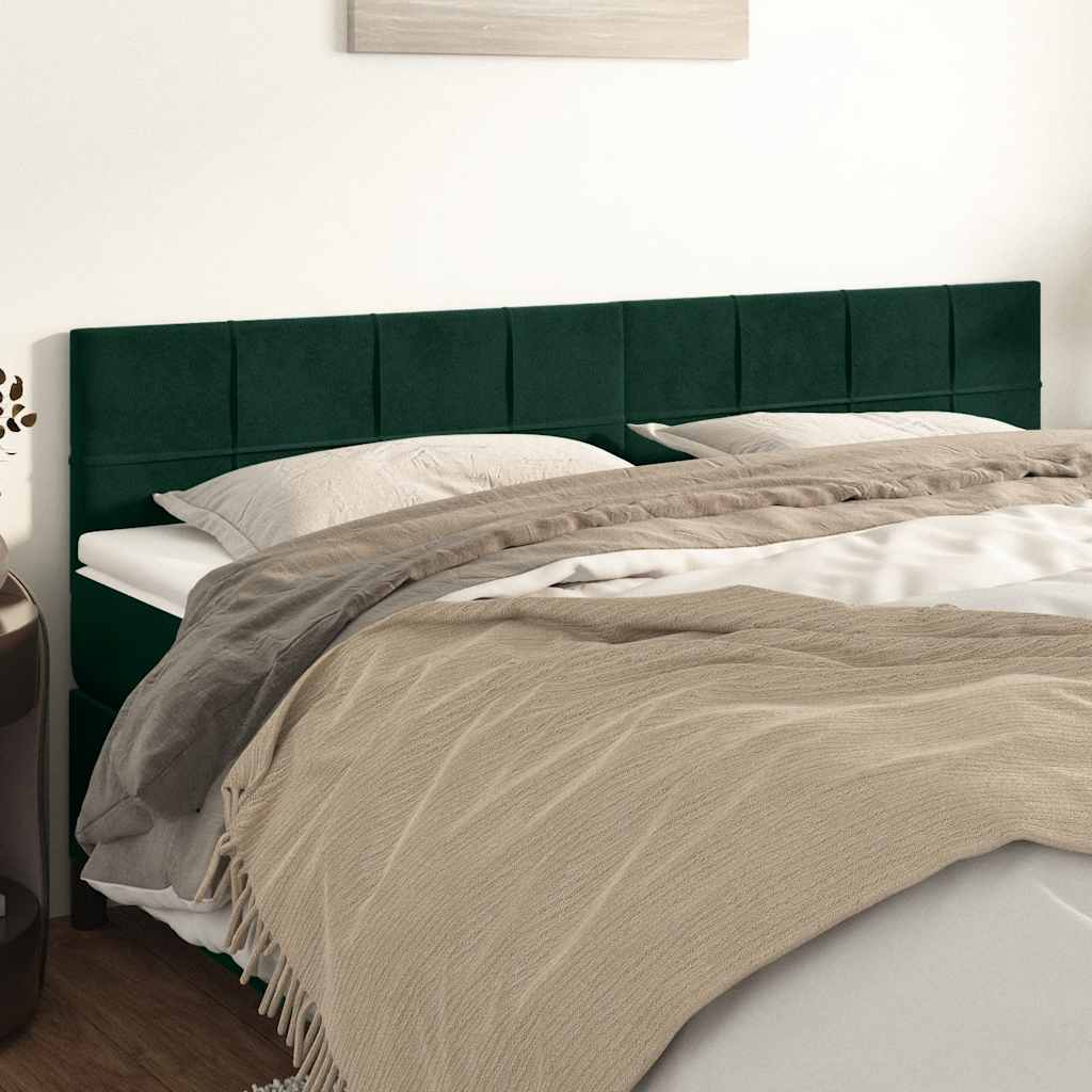 Têtes de lit Vert foncé 160x5x78/88 cm Velours - XIOS