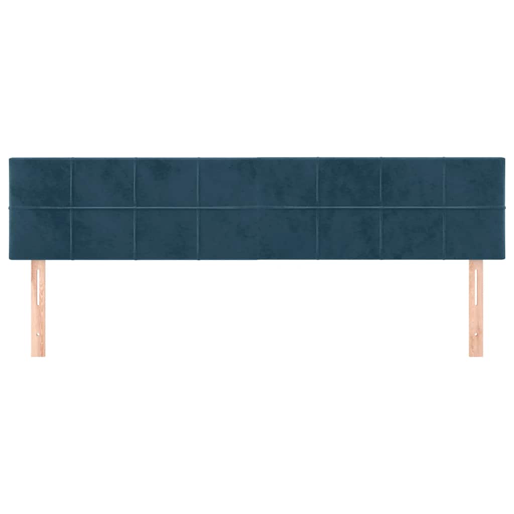 Têtes de lit Bleu foncé 160 x 5 x 78/88 cm Velours - XIOS