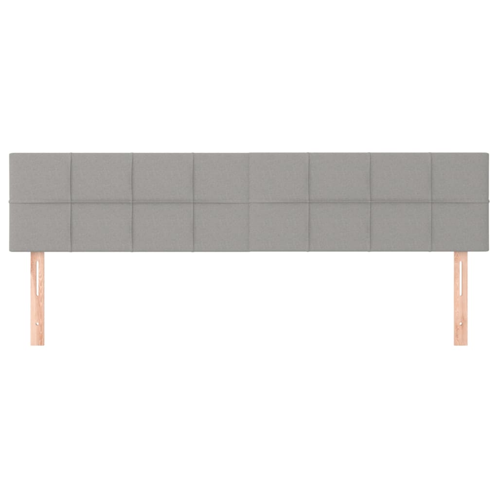 Têtes de lit 2 pcs Gris clair 90x5x78/88 cm Tissu - XIOS