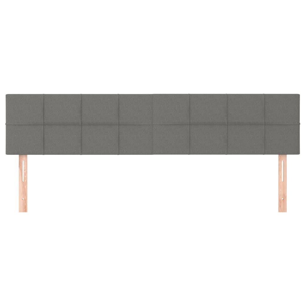Têtes de lit 2 pcs Gris foncé 90x5x78/88 cm Tissu - XIOS