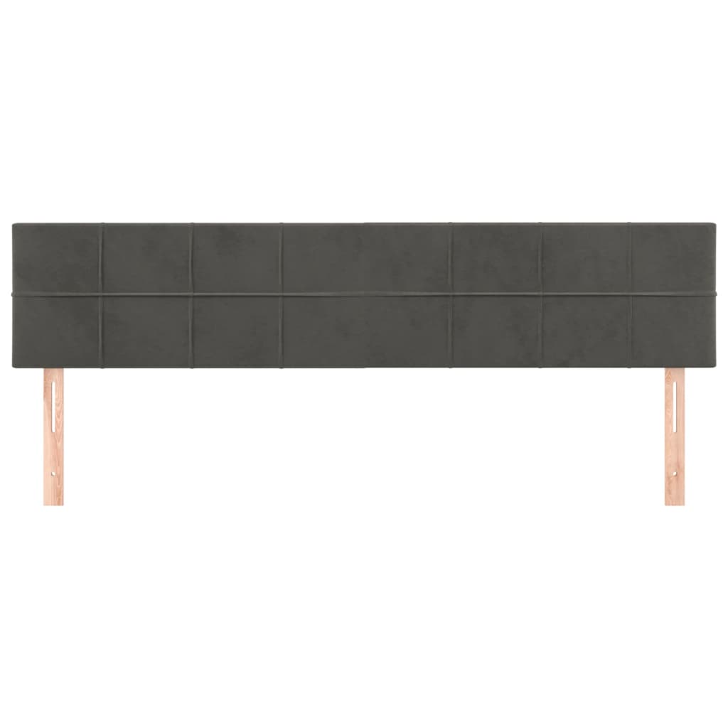 Têtes de lit Gris foncé 180x5x78/88 cm Velours - XIOS