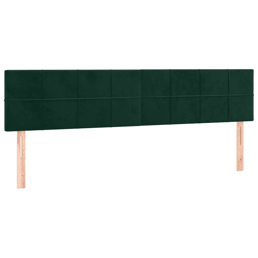 Têtes de lit 2 pcs Vert foncé 90x5x78/88 cm Velours - XIOS