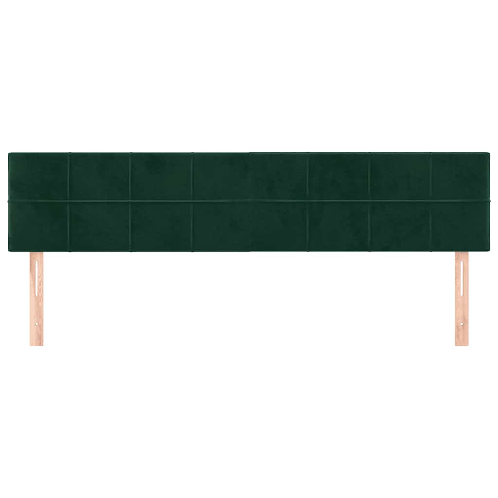 Têtes de lit 2 pcs Vert foncé 90x5x78/88 cm Velours - XIOS