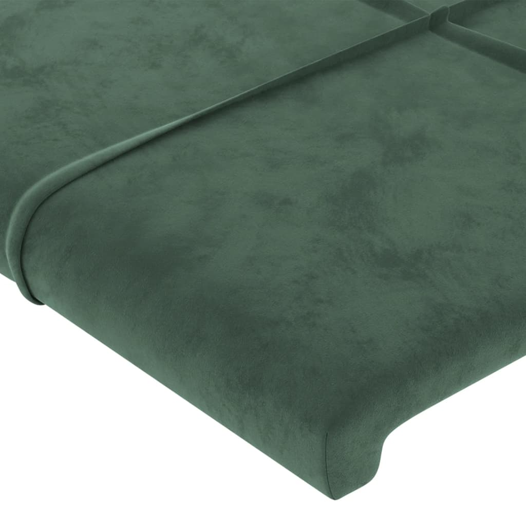 Têtes de lit 2 pcs Vert foncé 90x5x78/88 cm Velours - XIOS