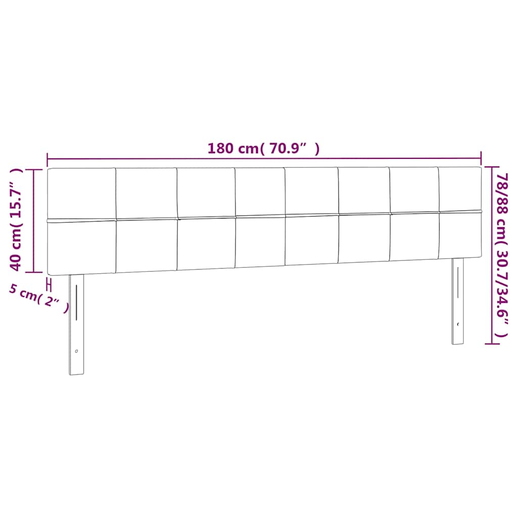 Têtes de lit 2 pcs Vert foncé 90x5x78/88 cm Velours - XIOS
