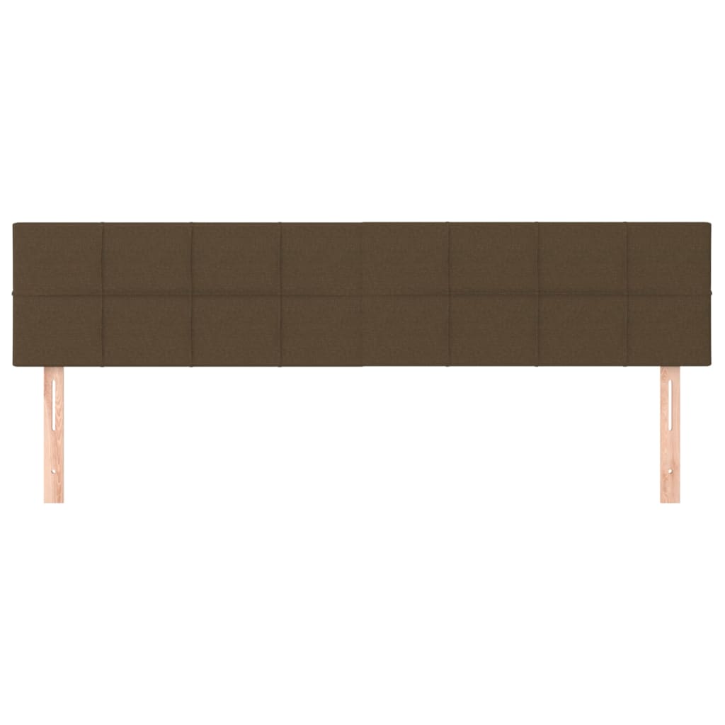 Têtes de lit 2 pcs Marron Foncé 100x5x78/88 cm Tissu - XIOS