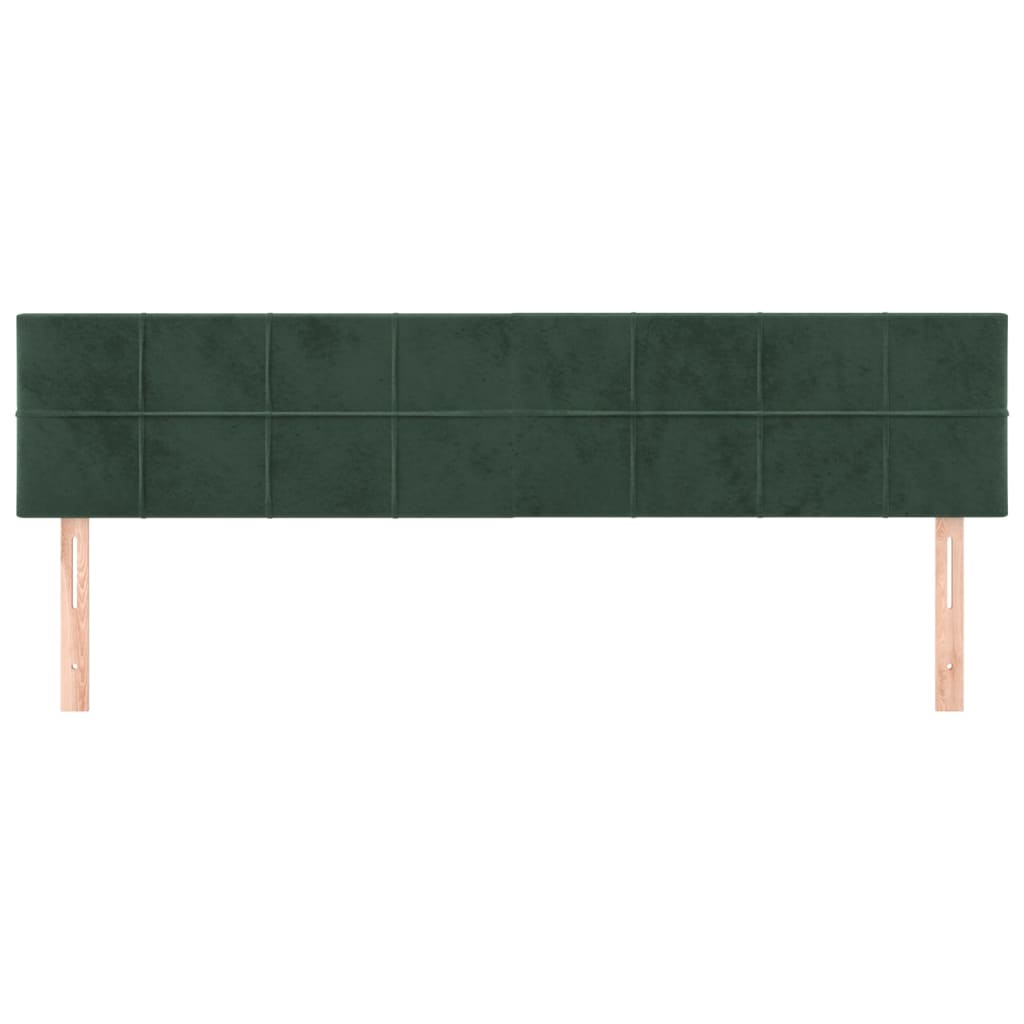 Têtes de lit 2 pcs Vert foncé 100x5x78/88 cm Velours - XIOS