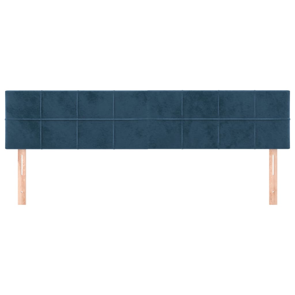 Têtes de lit 2 pcs Bleu foncé 100x5x78/88 cm Velours - XIOS