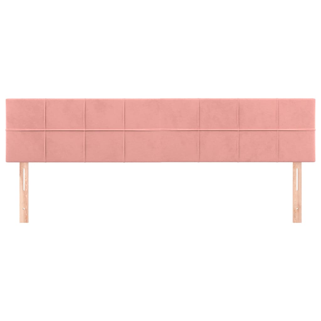 Têtes de lit 2 pcs Rose 100x5x78/88 cm Velours - XIOS