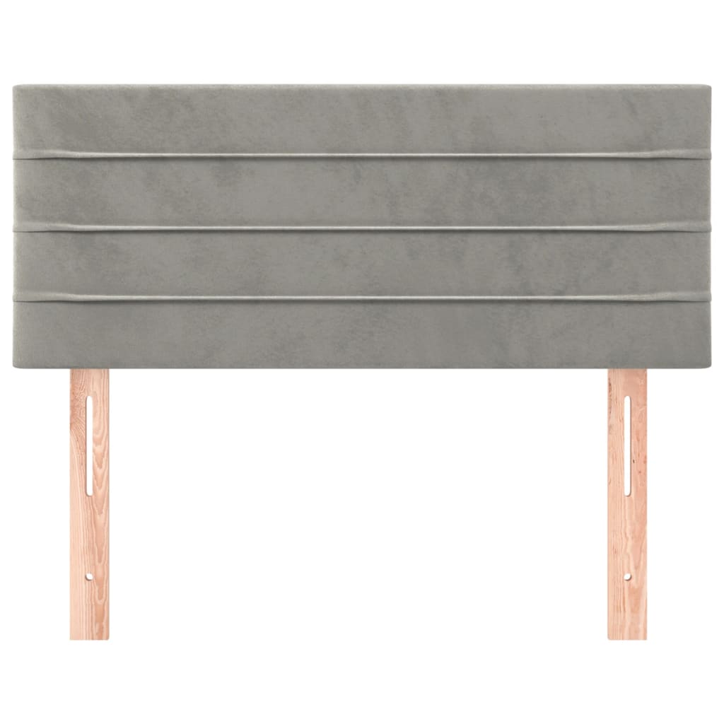 Tête de lit Gris clair 90x5x78/88 cm Velours - XIOS
