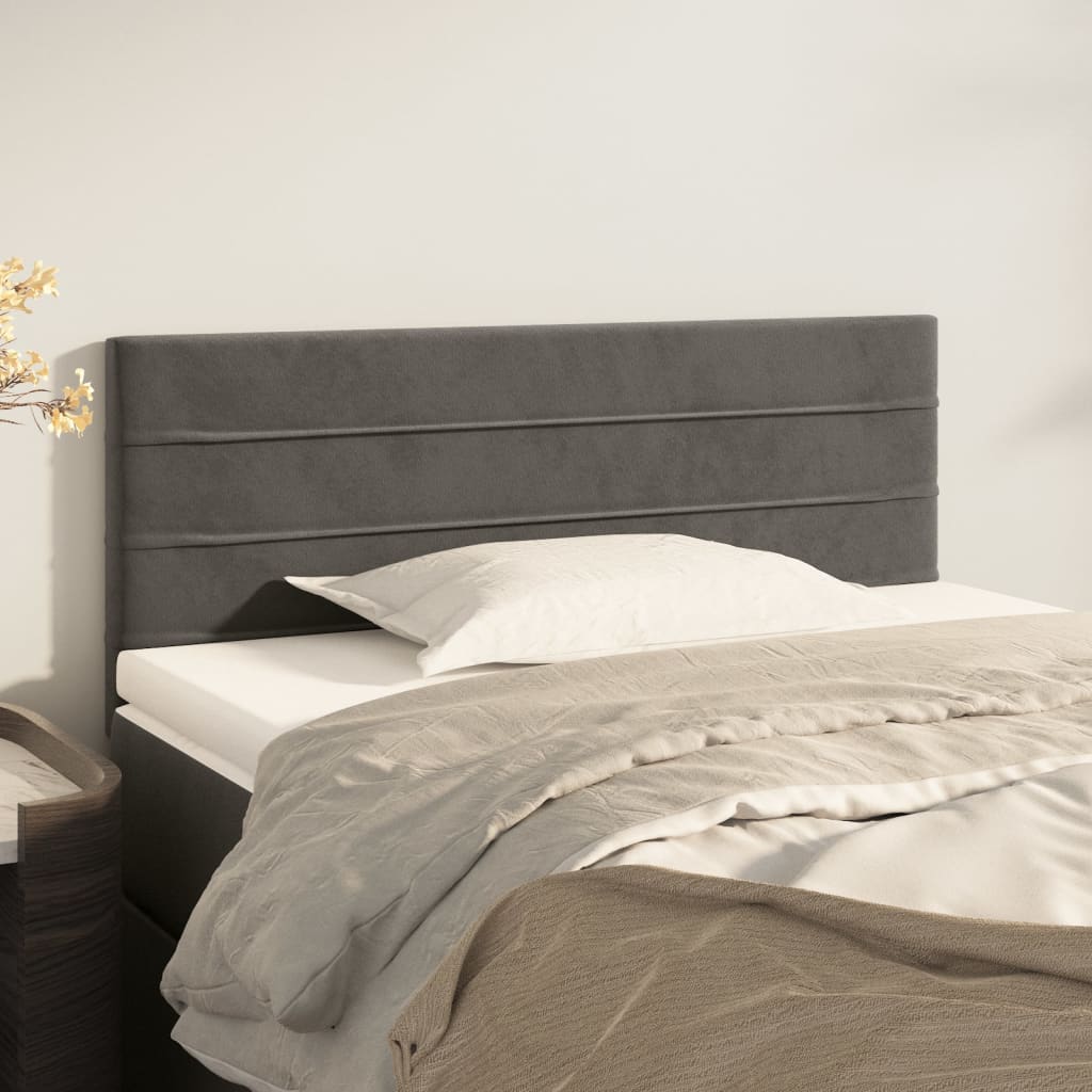 Tête de lit Gris foncé 90x5x78/88 cm Velours - XIOS